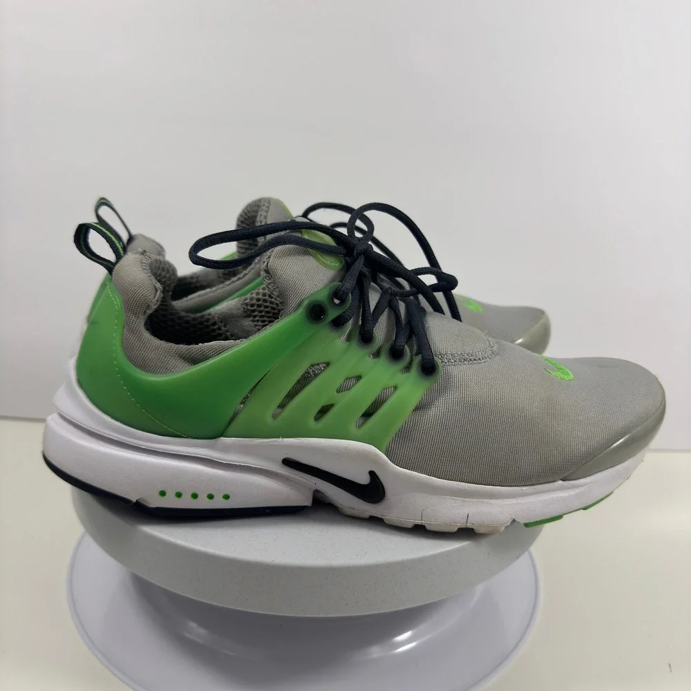 Nike Air Presto Boys  Grey Lime Green Low Top Athletic Sneakers Running Shoes 7Y - Picture 6 of 16